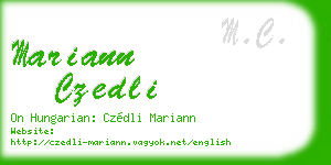 mariann czedli business card