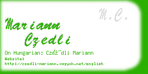 mariann czedli business card